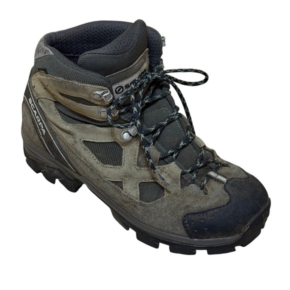 Scarpa Boots Men 8 Brown Gore Tex Hiking‎ Gorpcore Vibram Sole Outdoor Trail
